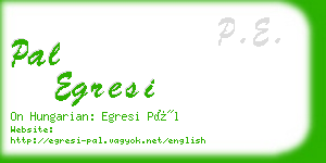 pal egresi business card